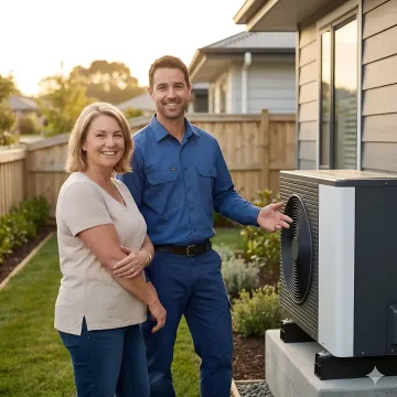 Energy-efficient heat pump system providing year-round comfort