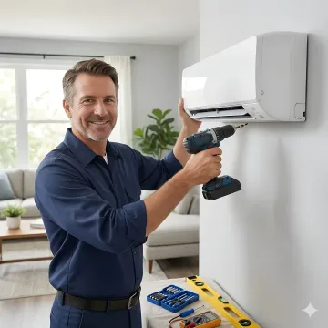 Professional mini split installation in Yonkers home