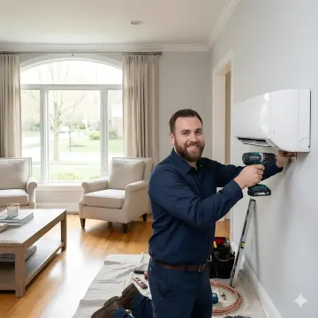 Professional ductless mini split installation in Westchester County home