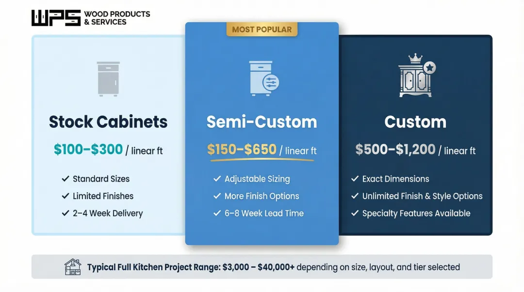 Laundry room cabinet cost comparison by type stock semi-custom and custom