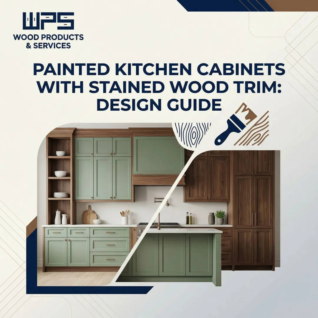 Painted Kitchen Cabinets with Stained Wood Trim: Design Guide