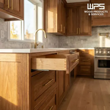 Custom solid wood kitchen cabinets in a modern Macungie home