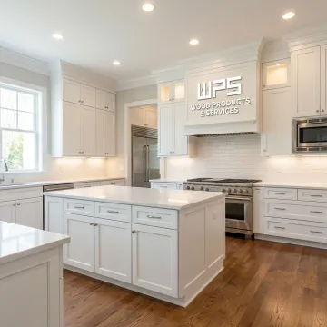 Custom kitchen cabinets with hardwood face frames and soft-close drawers in Blue Bell home