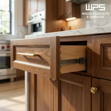 Custom-designed brown kitchen cabinets with detailed craftsmanship and modern finishes