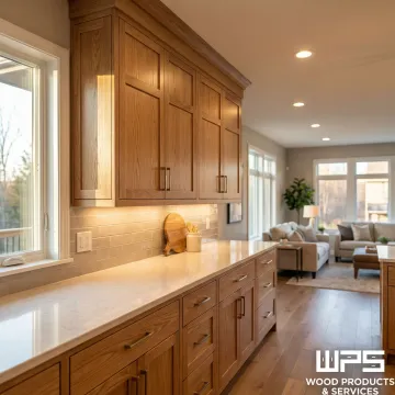 Custom wall mounted kitchen cabinets installed in a modern Blue Bell, PA kitchen