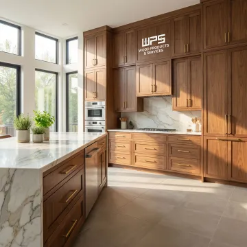 Luxury custom kitchen cabinets with premium finishes and designer hardware