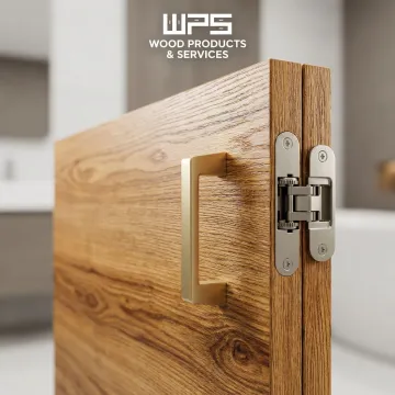 Close-up of custom bathroom vanity door with premium finish