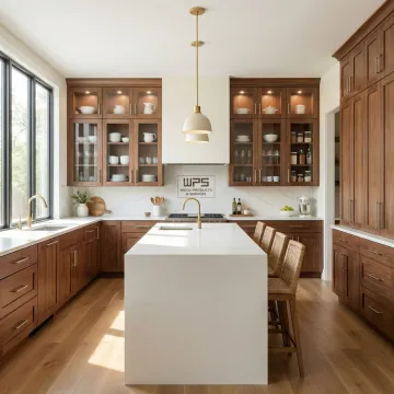 Custom kitchen cabinets installed in a beautifully remodeled kitchen