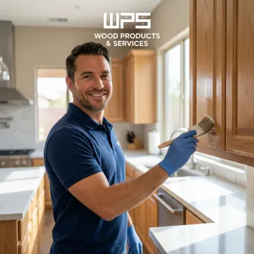 Professional cabinet refinishing service in a Phoenix, AZ kitchen