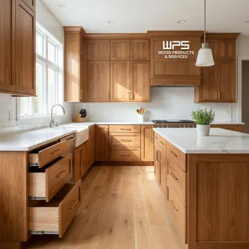 Custom kitchen cabinets installed by a professional cabinet contractor