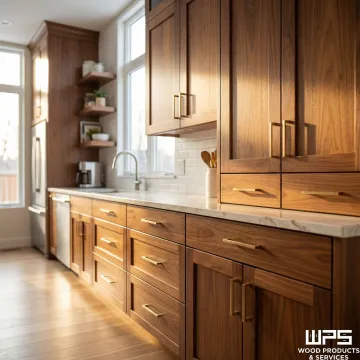 Custom wood cabinetry installed in a modern kitchen by Quality Made Cabinets