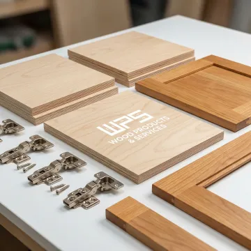 High-quality RTA kitchen cabinet components ready for contractor assembly