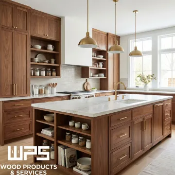 Custom kitchen cabinets with hardwood face frames and soft-close hardware in a modern kitchen