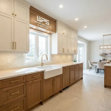 Custom kitchen cabinets installed in a newly constructed home