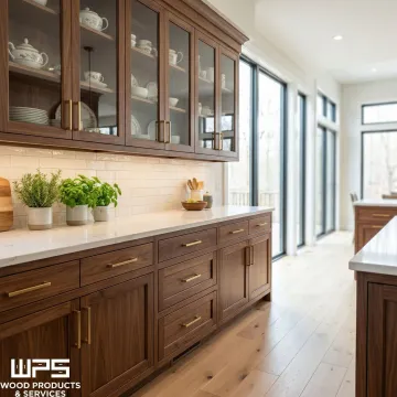 Custom built-in cabinetry installed in a modern home kitchen