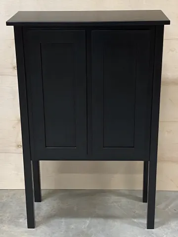 Custom laundry room built-in cabinets with soft-close hardware and neutral finish