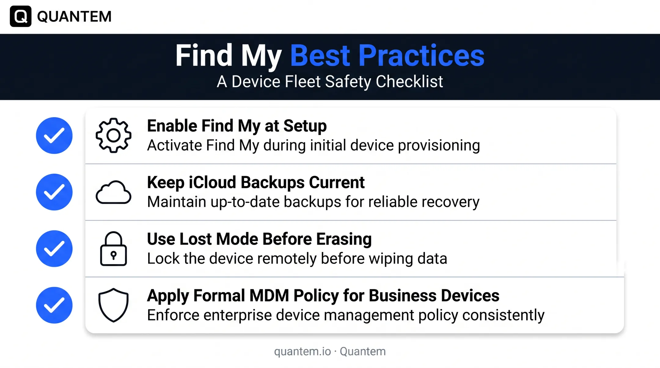 Four best practices checklist for safe and effective Find My usage