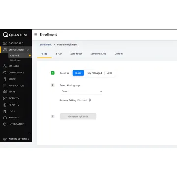 IT team configuring Android fleet management policies