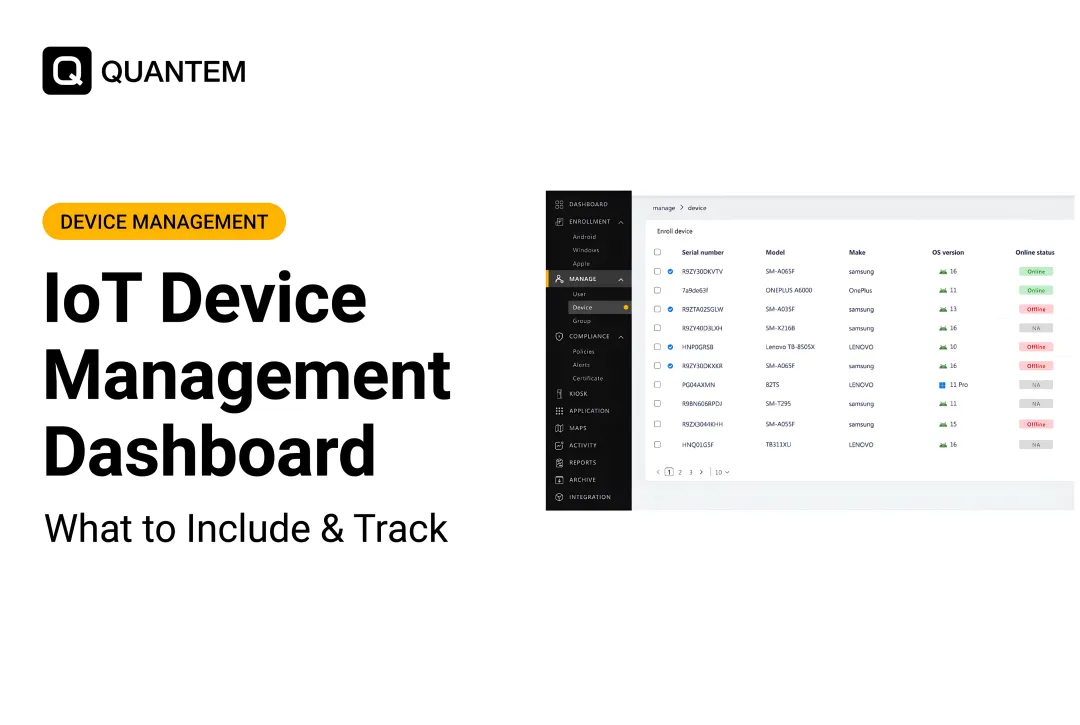IoT Device Management Dashboard: What to Include & Track
