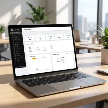 IT admin configuring digital signage software
