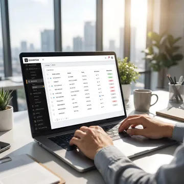 MDM app catalog dashboard on laptop