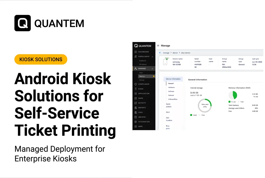 Android Kiosk Solutions for Self-Service Ticket Printing