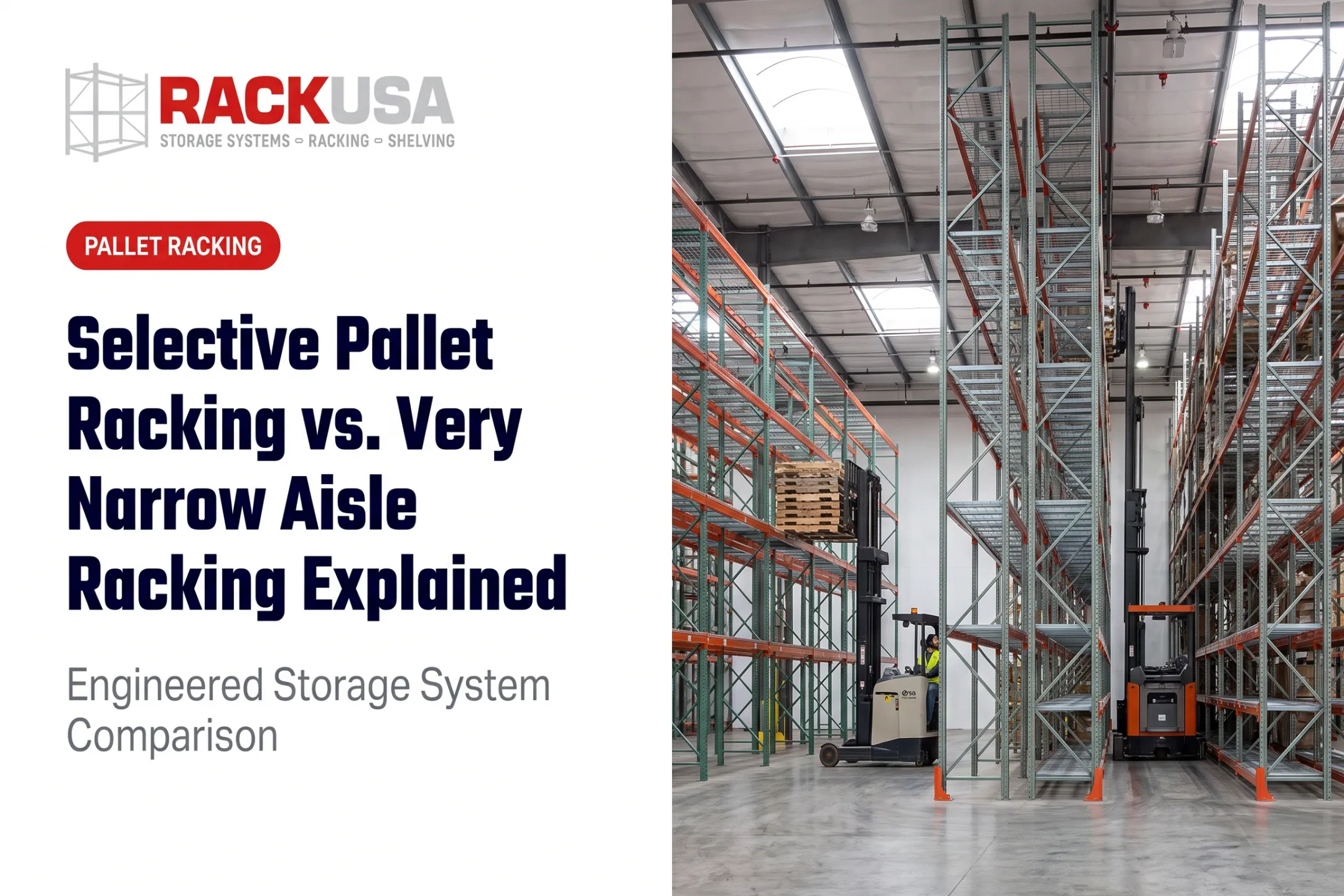 Selective Pallet Racking vs. Very Narrow Aisle Racking Explained