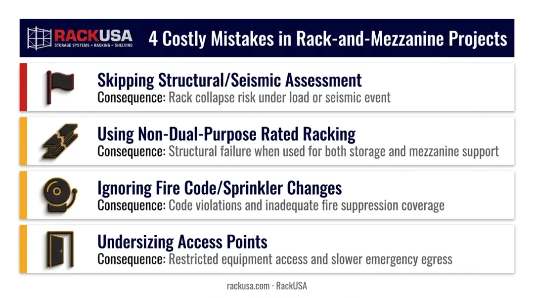 common mistakes checklist for rack-supported mezzanine installation projects