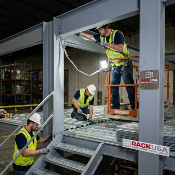 Warehouse mezzanine installation process