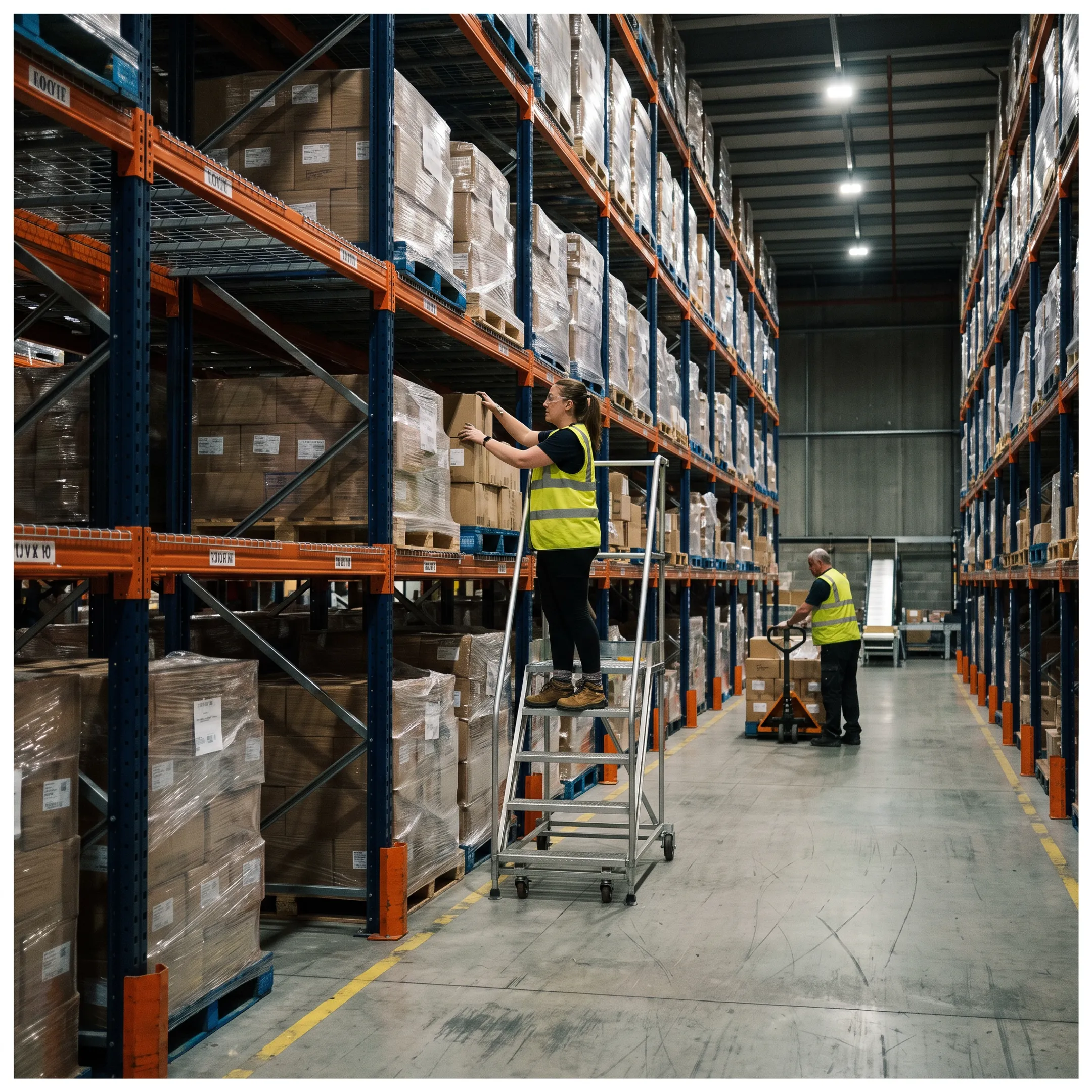 E-commerce and distribution warehouse storage
