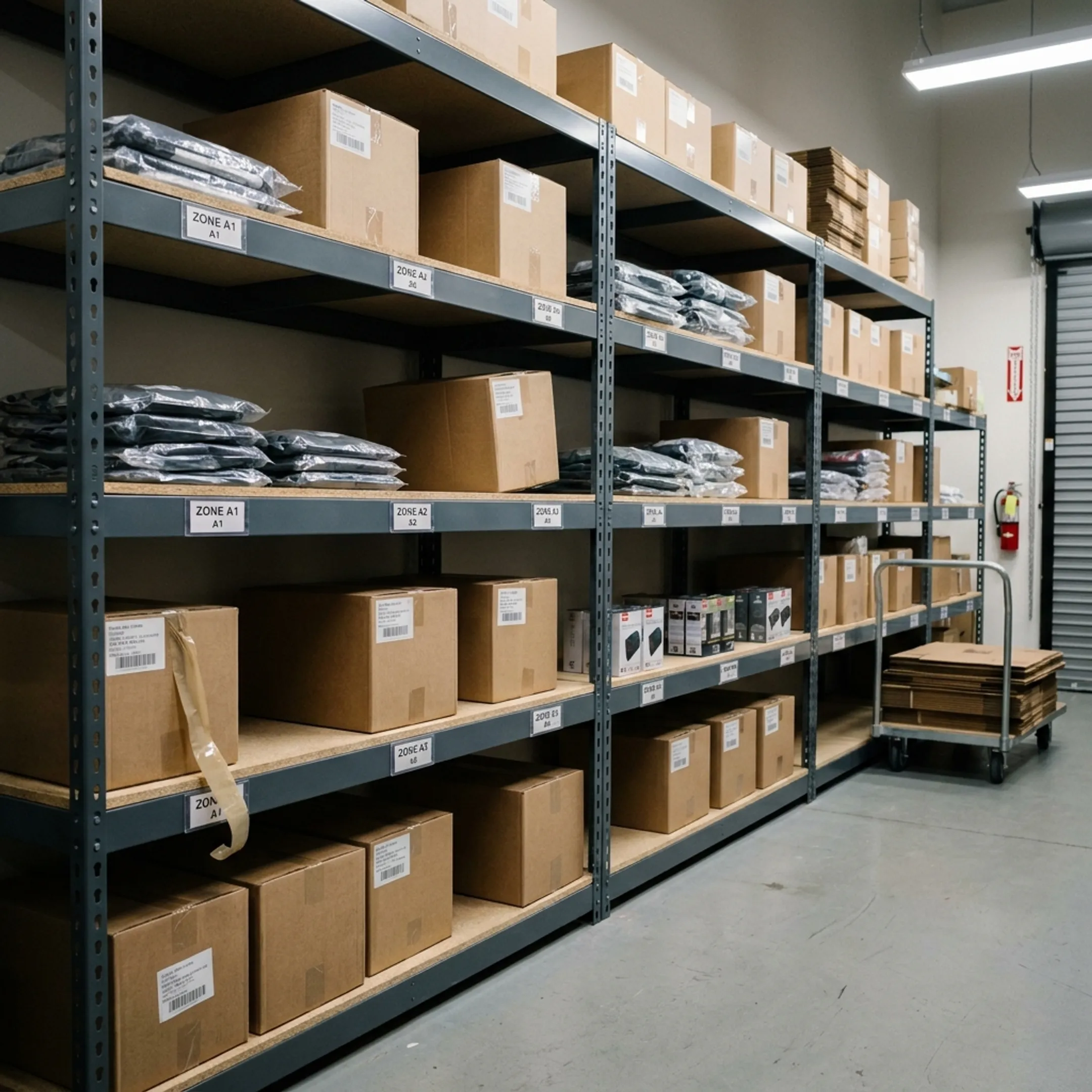 Retail storage shelving