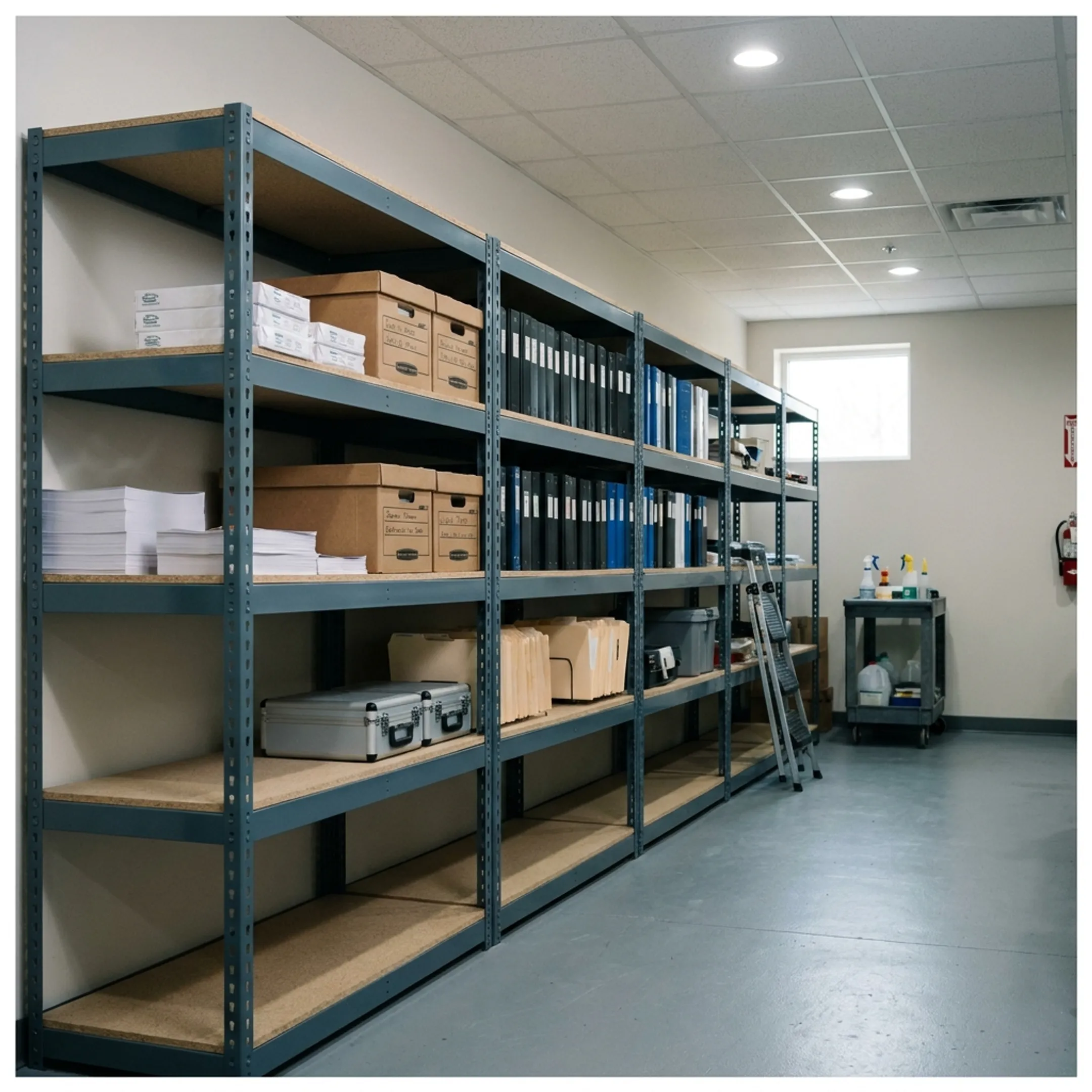 Office and commercial storage shelving