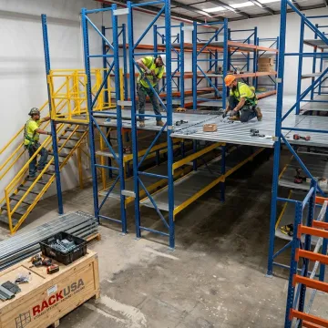 Warehouse mezzanine installation process