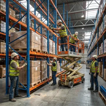 Warehouse racking installation process