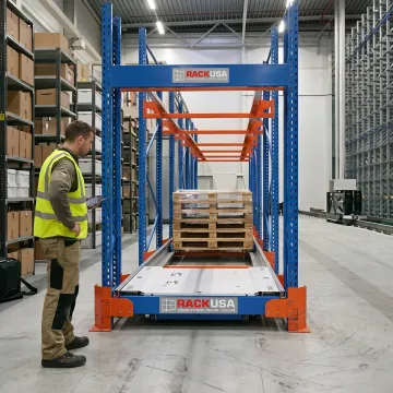 Warehouse professional monitoring pallet shuttle storage lanes