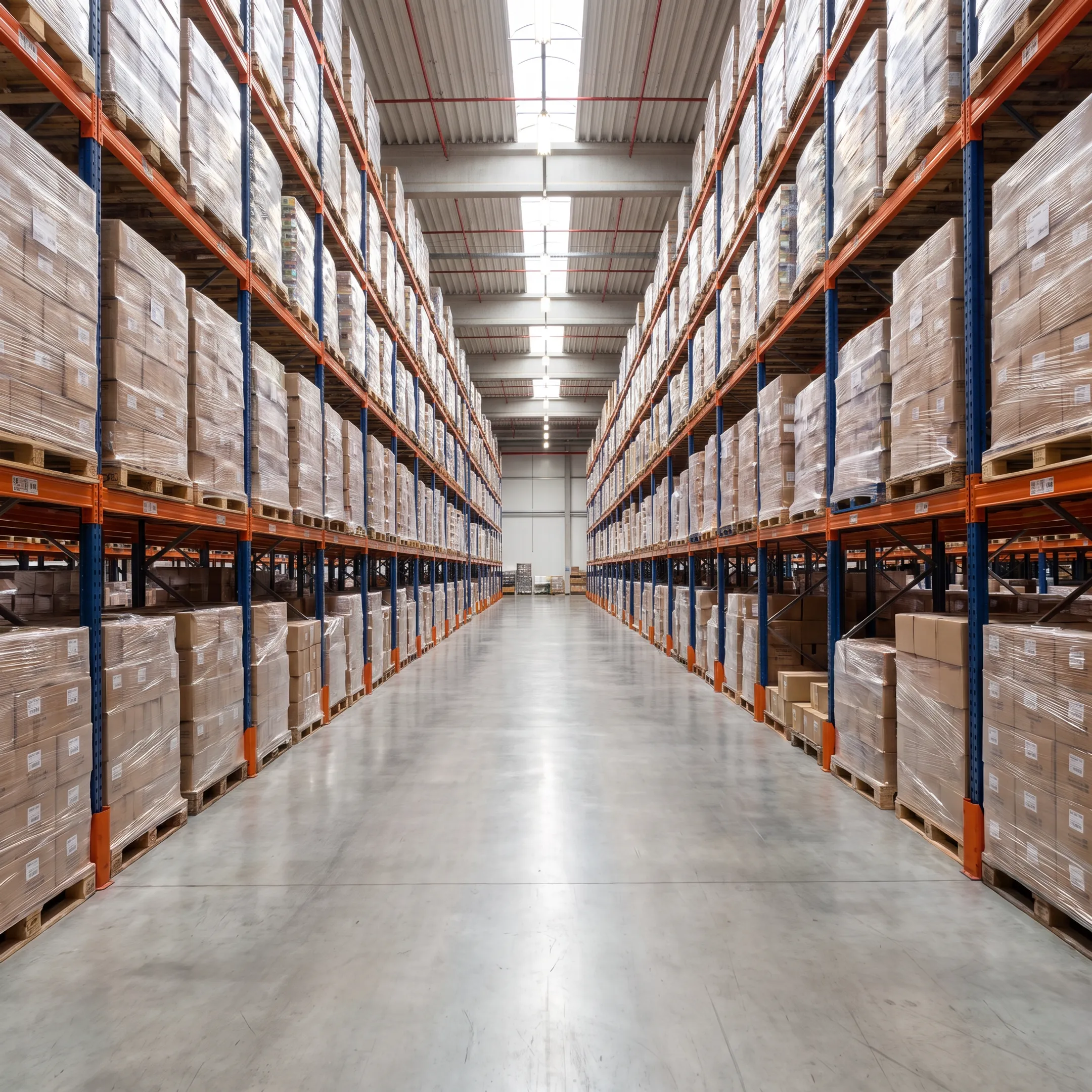 Modern warehouse with pallet racking
