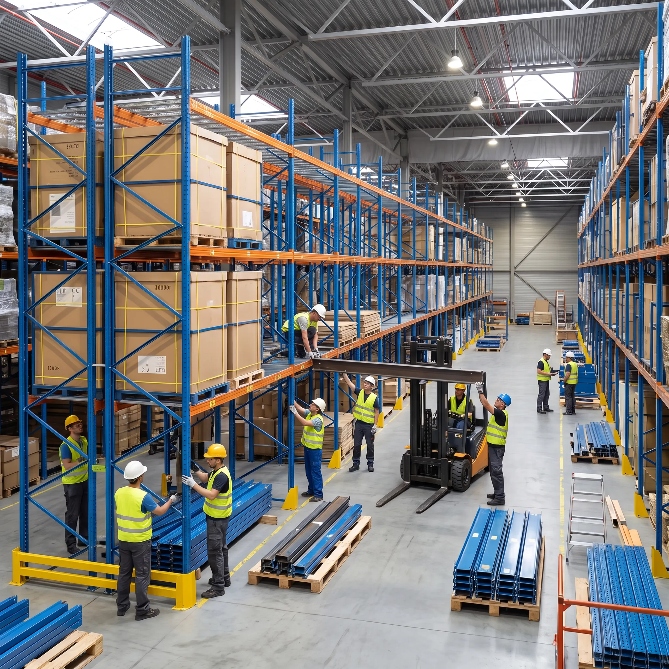 Warehouse pallet racking installation