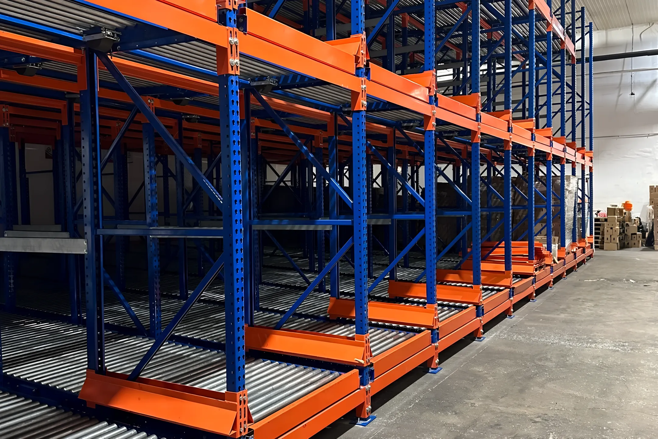 Pallet Flow Racks with Rollers