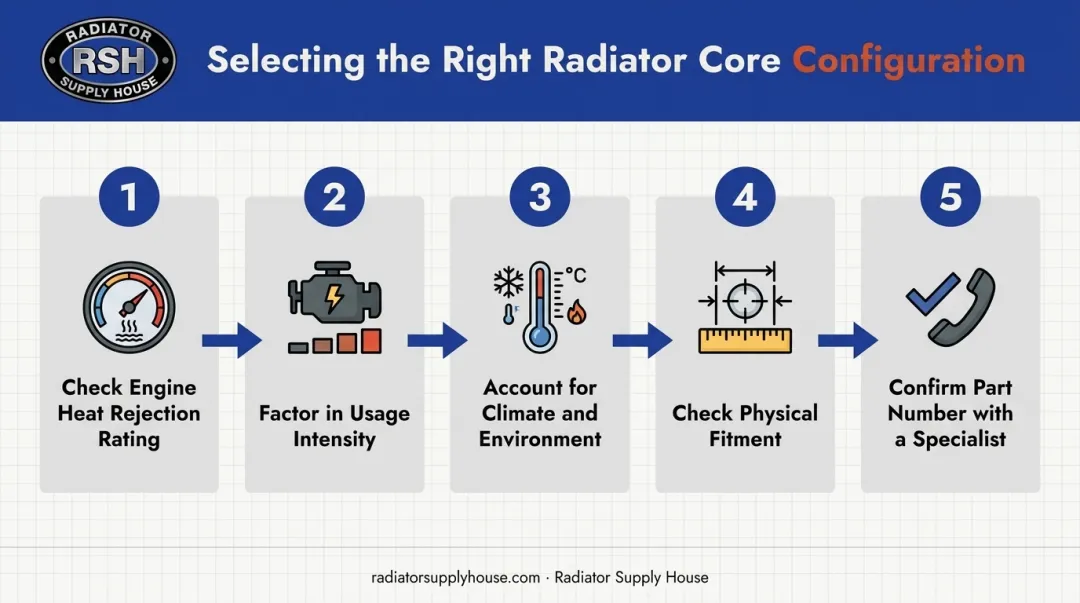 5-step process for choosing the right radiator core configuration