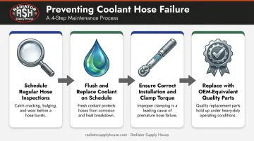 4-step process to prevent coolant hose bursts on equipment