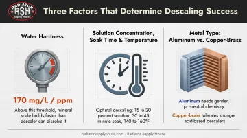 Three key factors affecting radiator calcium cleaning results comparison