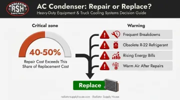 AC condenser repair versus replace decision guide with warning signs