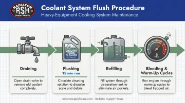 John Deere coolant drain flush and refill process steps