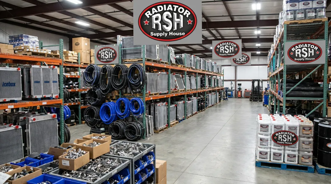 Radiator Supply House inventory of heavy-duty truck cooling system parts