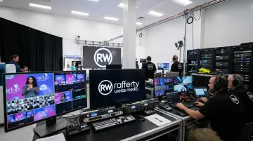 RaffertyWeiss Media virtual event production setup with multi-camera live streaming