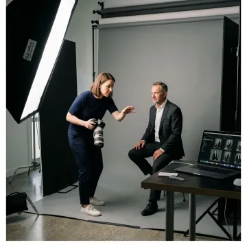 Professional corporate headshot photography session