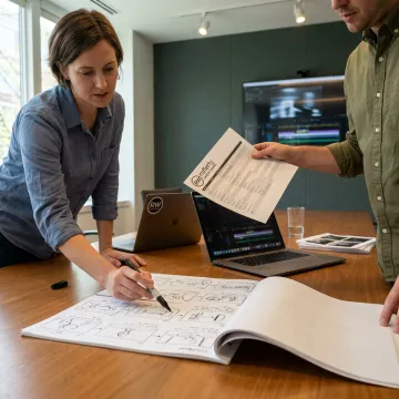 Storyboard and animation production process