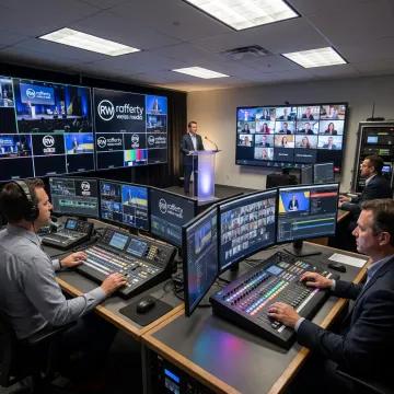 Hybrid event production control room