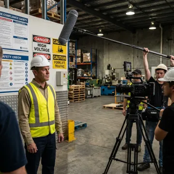 Safety training video production set