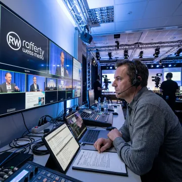 Producer reviewing a corporate event run-of-show